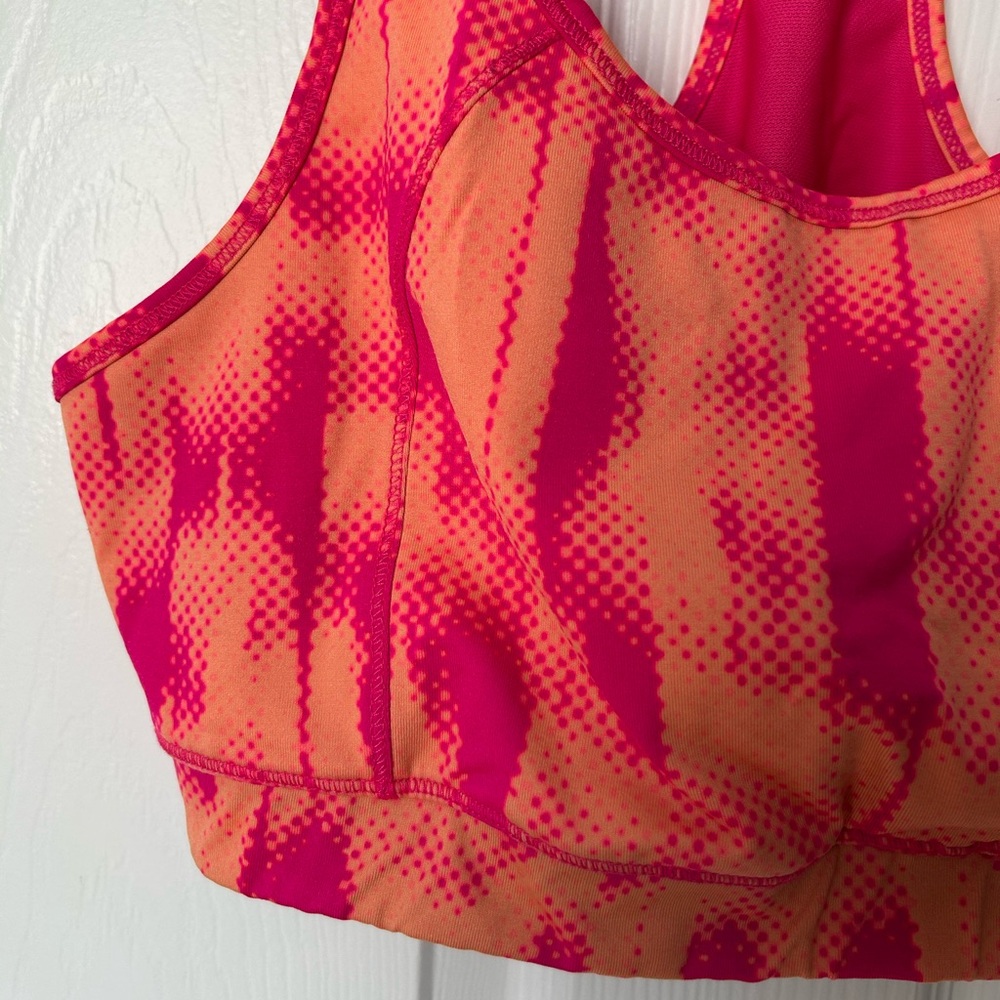 Calvin Klein Performance Quick Dry Pink and Orange Athletic Sports Bra Size XL - Picture 3 of 14